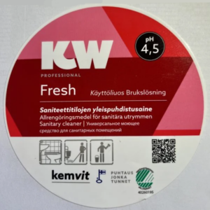 KW Fresh käyttöliuosetiketti