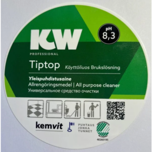 KW TipTop käyttöliuosetiketti